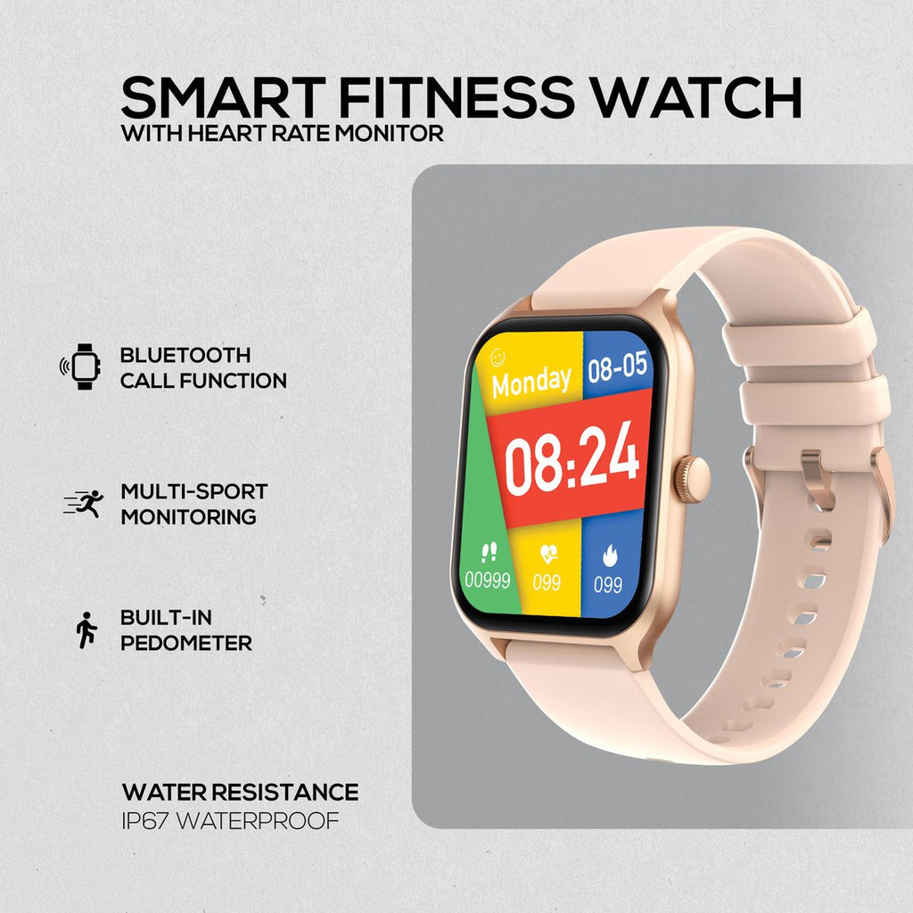 Volkano Life Series Smart Watch for Women & Men | Calling & Photo Uploads - Rose Gold