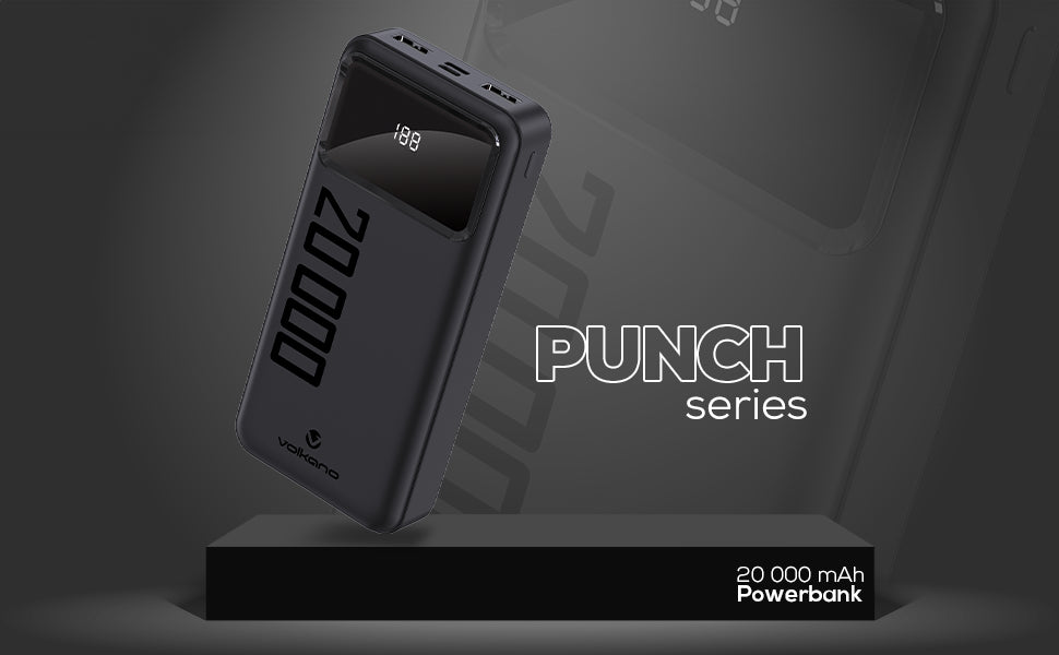 Volkano Punch Series 20,000mAh Certified PD 20W Fast Charging Power Bank