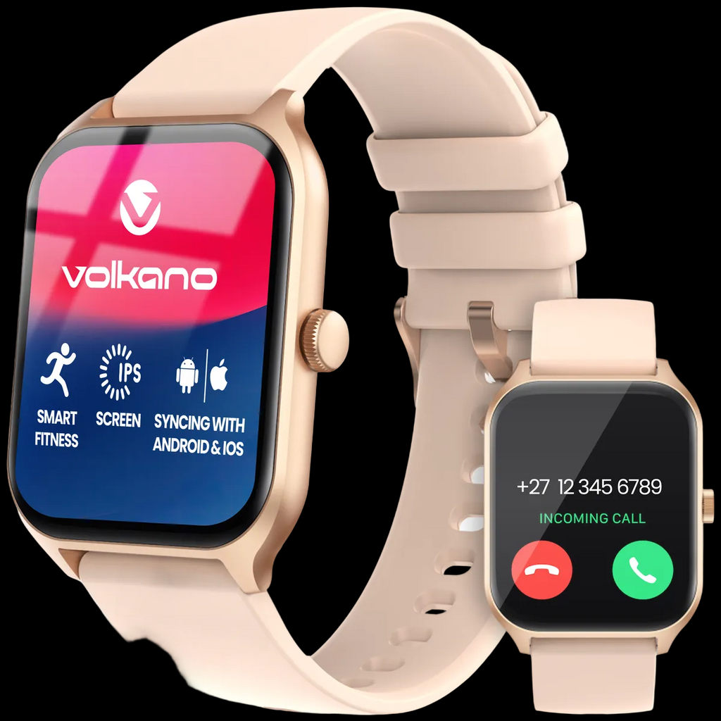 Volkano Life Series Smart Watch for Women & Men | Calling & Photo Uploads - Rose Gold