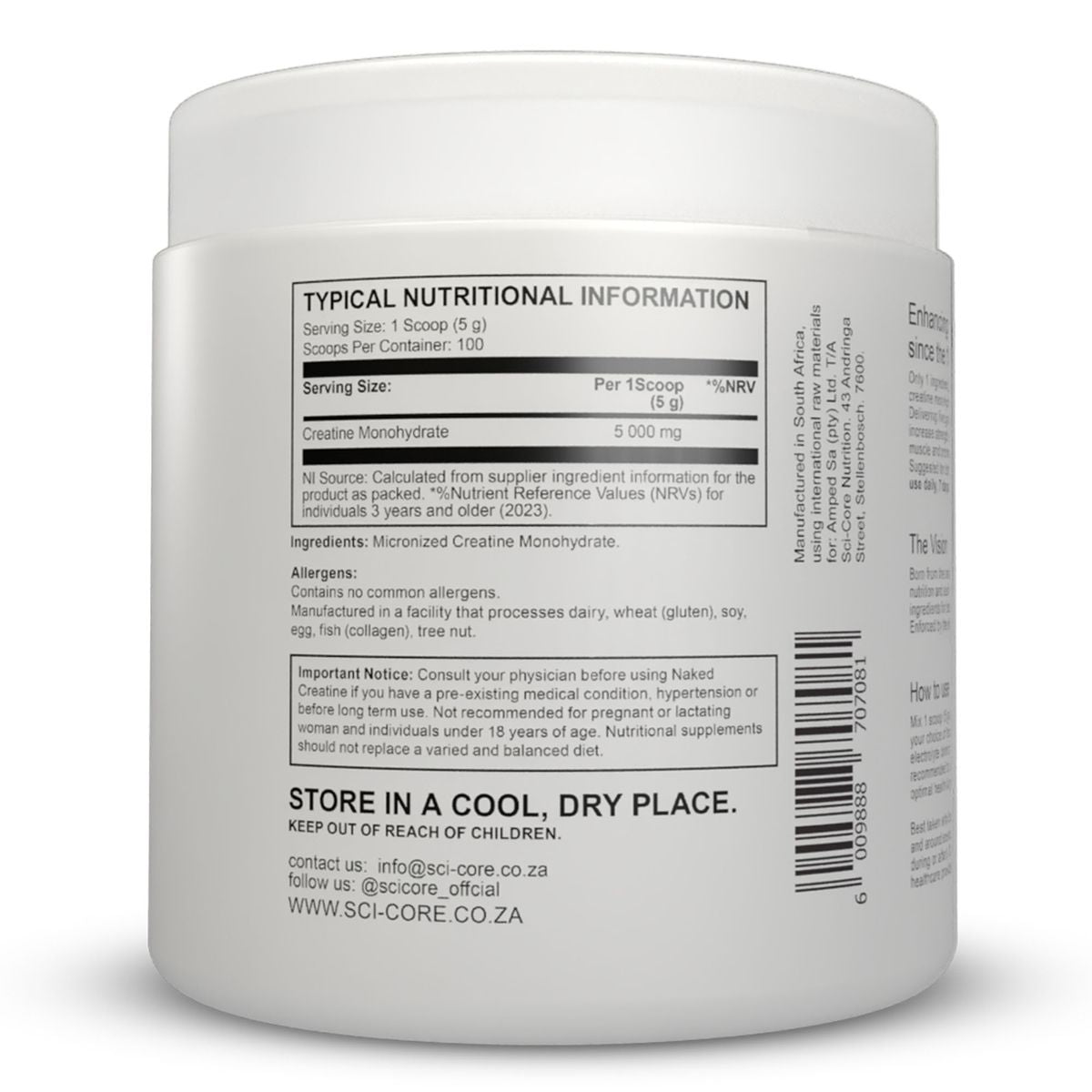 Creatine Monohydrate - 100 servings - Naked Powders